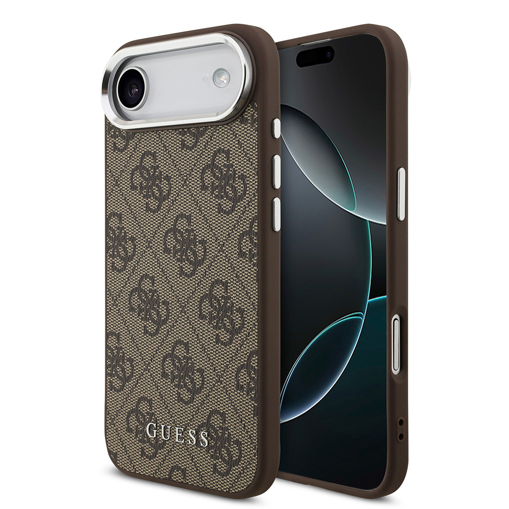 Apple iPhone 17 Air Uyumlu Kılıf Guess Orjinal Lisanslı M-safe Şarj Özellikli 4G Klasik Yazı Logolu Kapak