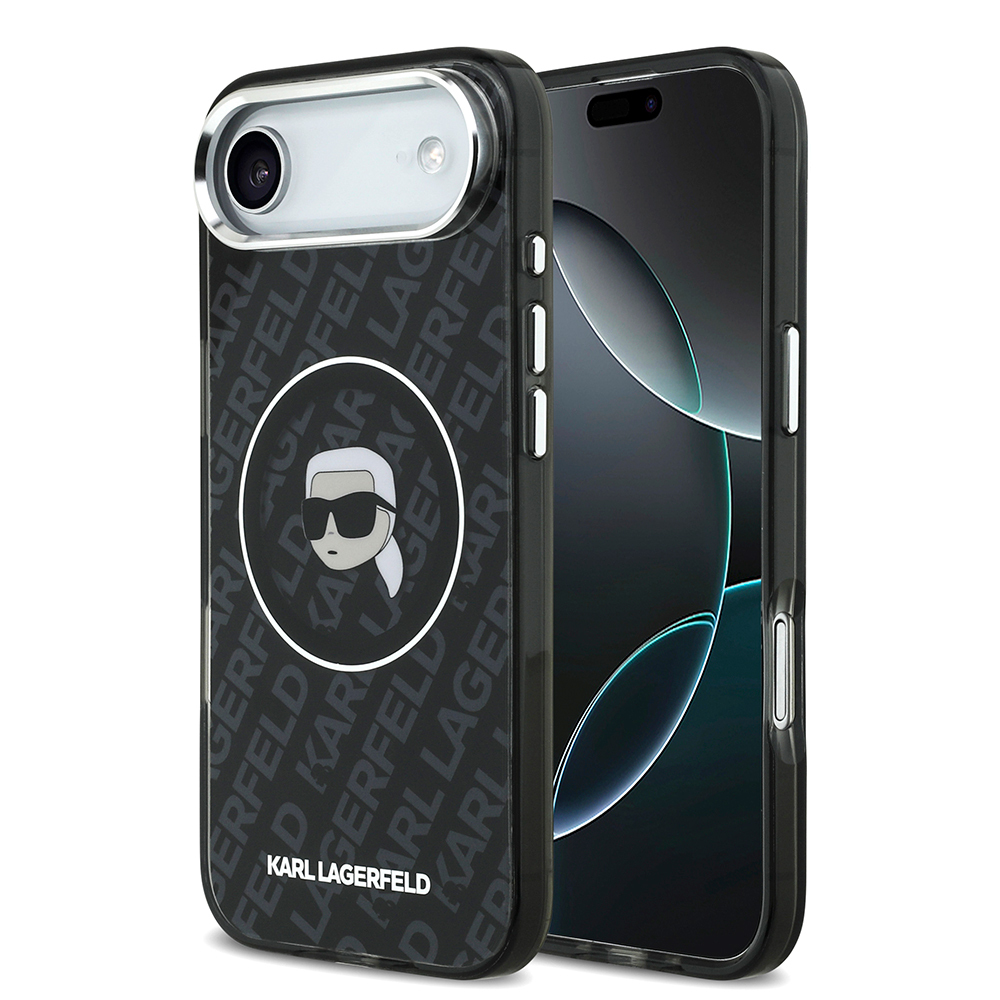 [RNZ-TA126247] Apple iPhone 17 Air Uyumlu Kılıf Karl Lagerfeld Orjinal Lisanslı IML Baskılı KL Heads Kapak