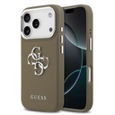 Apple iPhone 17 Pro Uyumlu Kılıf Guess Orjinal Lisanslı Grained 4G Metal Büyük Logolu Kapak