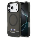 Apple iPhone 17 Pro Uyumlu Kılıf BMW Orjinal Lisanslı M-safe Şarj Özellikli Metal Buton Tasarımlı Tranparan M Dizayn Kapak
