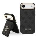Apple iPhone 17 Air Uyumlu Kılıf Guess Orjinal Lisanslı M-safe Şarj Özellikli 4G Metal Büyük Logolu Kartlıklı Kapak