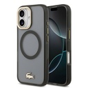 Apple iPhone 17 Uyumlu Kılıf Lacoste Orjinal Lisanslı M-safe Şarj Özellikli Gold Timsah Logolu Buzlu Kapak