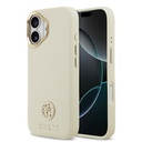 Apple iPhone 17 Uyumlu Kılıf Guess Orjinal Lisanslı M-safe Şarj Özellikli Grained Yazı ve Taşlı 4G Logolu Kapak