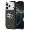 Apple iPhone 17 Pro Uyumlu Kılıf Guess Orjinal Lisanslı Gümüş Metal Kamera Çerçeveli 4G Desenli Metal Büyük 4G ve Yazı Logolu Kapak