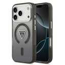 Apple iPhone 17 Pro Max Uyumlu Kılıf Guess Orjinal Lisanslı M-safe Şarj Özellikli IML Baskılı Üçgen Logolu Metal Kamera Çerçeveli Kapak