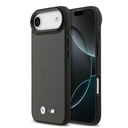 Apple iPhone 17 Air Uyumlu Kılıf BMW Orjinal Lisanslı M-safe Şarj Özellikli Karbon Fiber Metal Logolu Kevlar Kapak