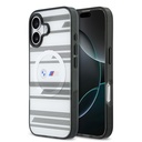 Apple iPhone 17 Uyumlu Kılıf BMW Orjinal Lisanslı M-safe Şarj Özellikli Metal Kamera Butonlu Yatay Şeritli M Dizayn Kapak
