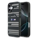 Apple iPhone 17 Uyumlu Kılıf BMW Orjinal Lisanslı M-safe Şarj Özellikli Metal Kamera Butonlu Yatay Şeritli M Dizayn Kapak