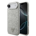 Apple iPhone 17 Air Uyumlu Kılıf Guess Orjinal Lisanslı M-safe Şarj Özellikli Metal Kamera Çerçeveli Üçgen Logolu Glitter Kapak