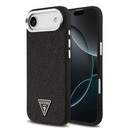 Apple iPhone 17 Air Uyumlu Kılıf Guess Orjinal Lisanslı M-safe Şarj Özellikli Metal Kamera Çerçeveli Üçgen Logolu Glitter Kapak