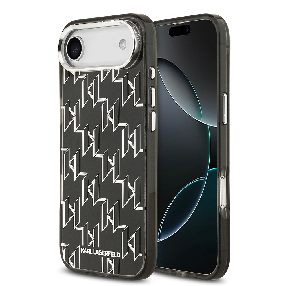 Apple iPhone 17 Air Uyumlu Kılıf Orjinal Lisanslı M-safe Şarj Özellikli Karl Lagerfeld IML Baskılı Monogram Dizayn Kapak