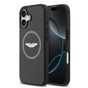 Apple iPhone 17 Uyumlu Kılıf Aston Martin Orjinal Lisanslı M-safe Şarj Özellikli Karbon Fiber Kevlar Kapak