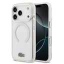 Apple iPhone 17 Pro Uyumlu Kılıf Lacoste Orjinal Lisanslı M-safe Şarj Özellikli İkonik Timsah Logolu Buzlu Kapak
