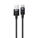 Recci RS50C USB-A to Type-C Örgü Tasarımlı Hızlı Şarj Özellikli Data ve Şarj Kablosu 1M