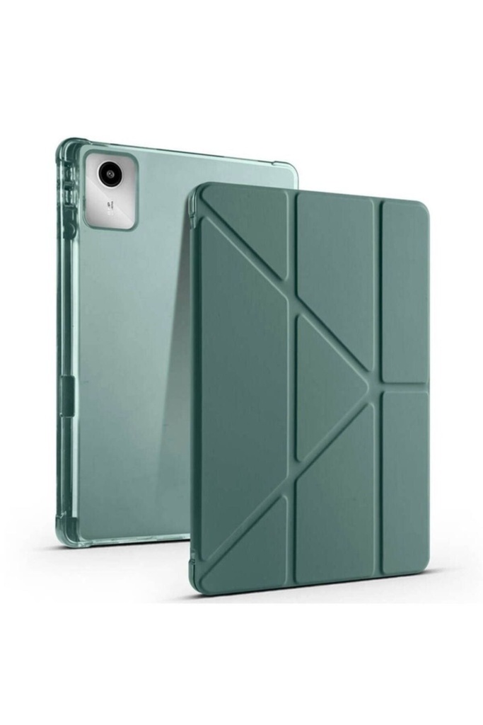 Lenovo M11 TB-330FU Uyumlu Kılıf Zore Tri Folding Kalem Bölmeli Standlı Kılıf