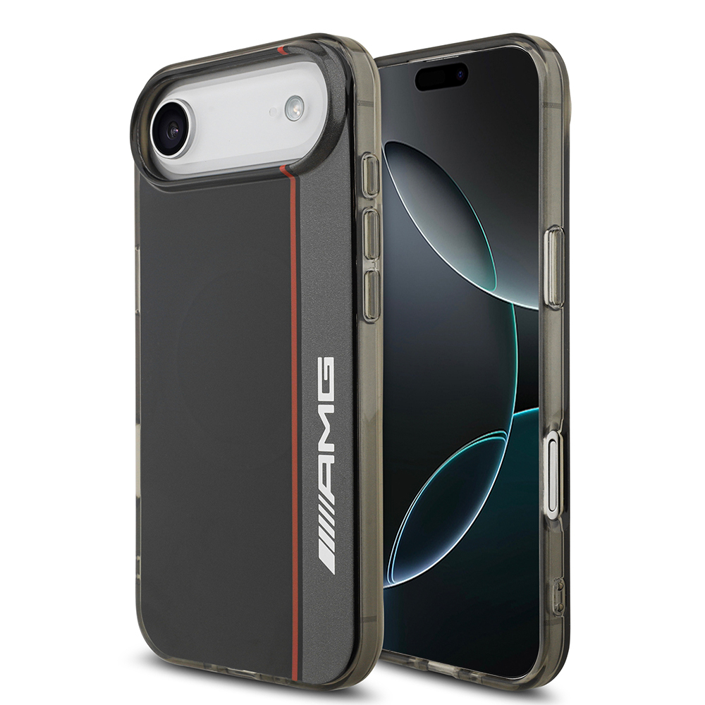 Apple iPhone 17 Air Uyumlu Kılıf AMG Orjinal Lisanslı M-safe Şarj Özellikli IML Baskı Logolu Çift Katmanlı Bow Lines Kapak
