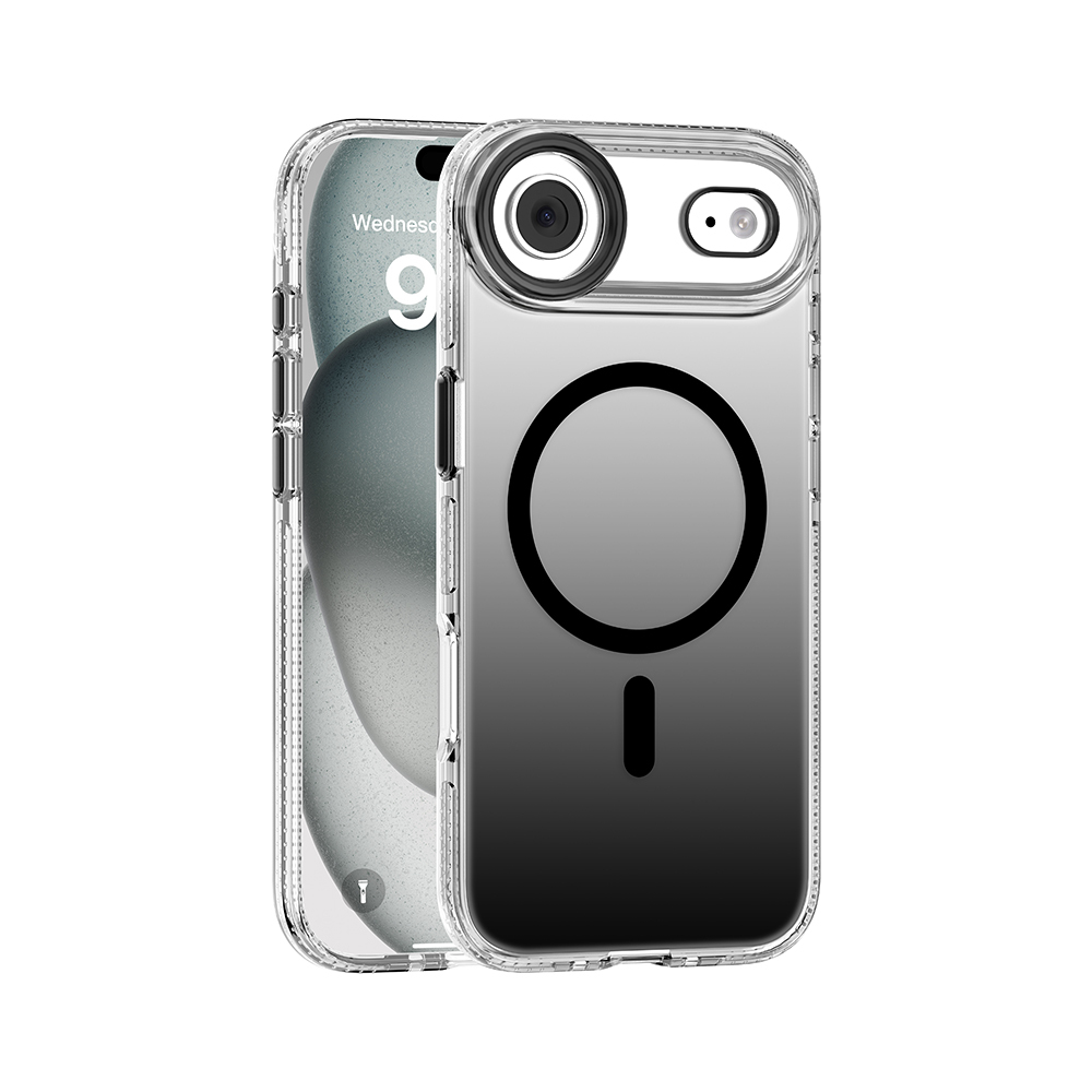 [RNZ-TA125608] Apple iPhone 17 Air Uyumlu Kılıf M-safe Şarj Özellikli Sararmaya Karşı Dayanıklı Mutural Icesense Serisi Kapak (Siyah)