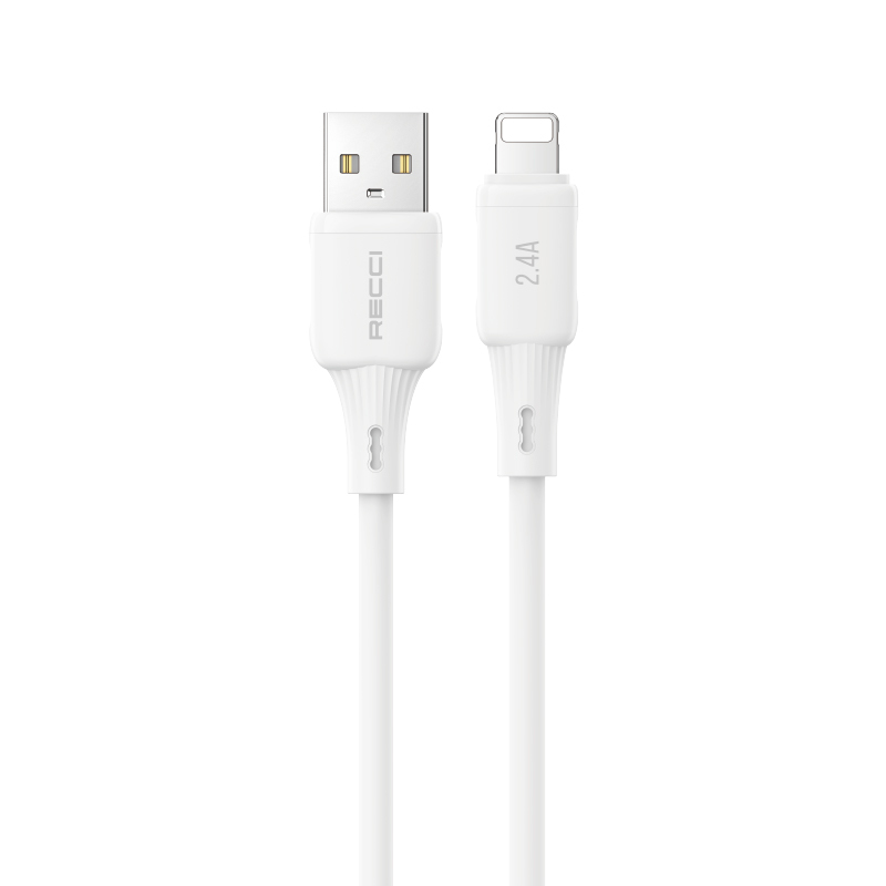 [RNZ-TA126036] Recci RS52L USB-A to Lightning 2.4A Hızlı Şarj Özellikli Data ve Şarj Kablosu 1M