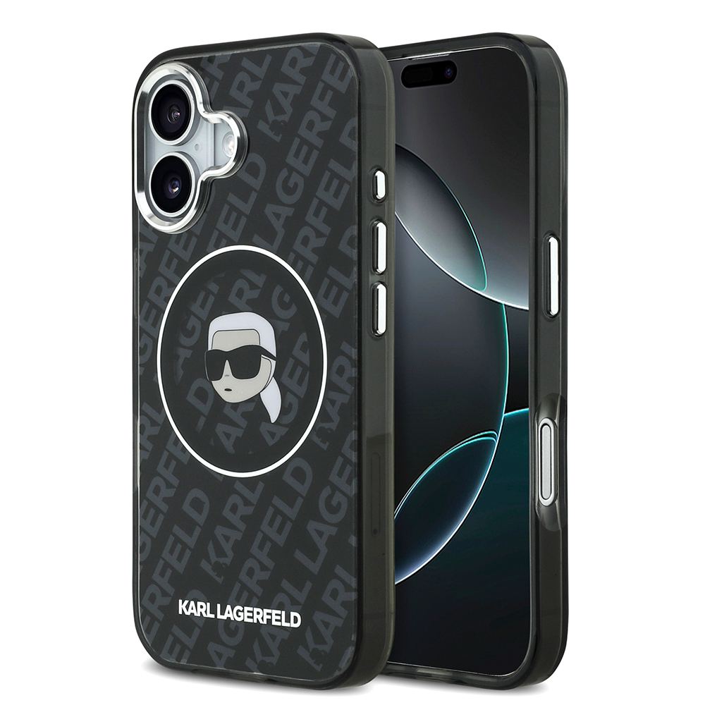 [RNZ-TA126246] Apple iPhone 17 Uyumlu Kılıf Karl Lagerfeld Orjinal Lisanslı IML Baskılı KL Heads Kapak