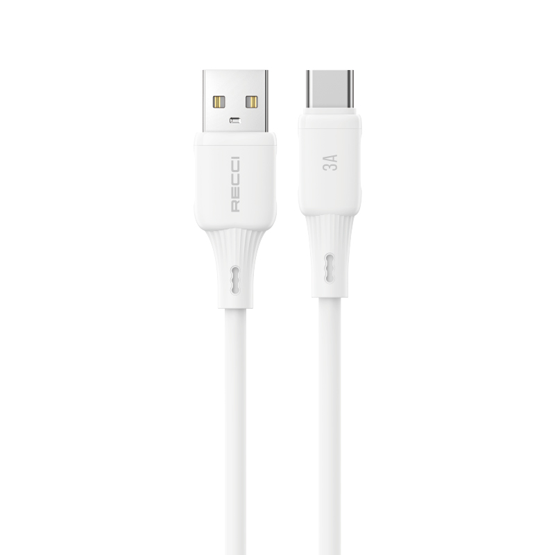 [RNZ-TA126037] Recci RS52C USB-A to Type-C 3A Hızlı Şarj Özellikli Data ve Şarj Kablosu 1M