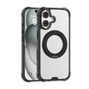 Apple iPhone 17 Uyumlu Kılıf M-safe Şarj Özellikli Parmak Ring Standlı Airbag Tasarımlı Mutural Obsidian Serisi Kapak
