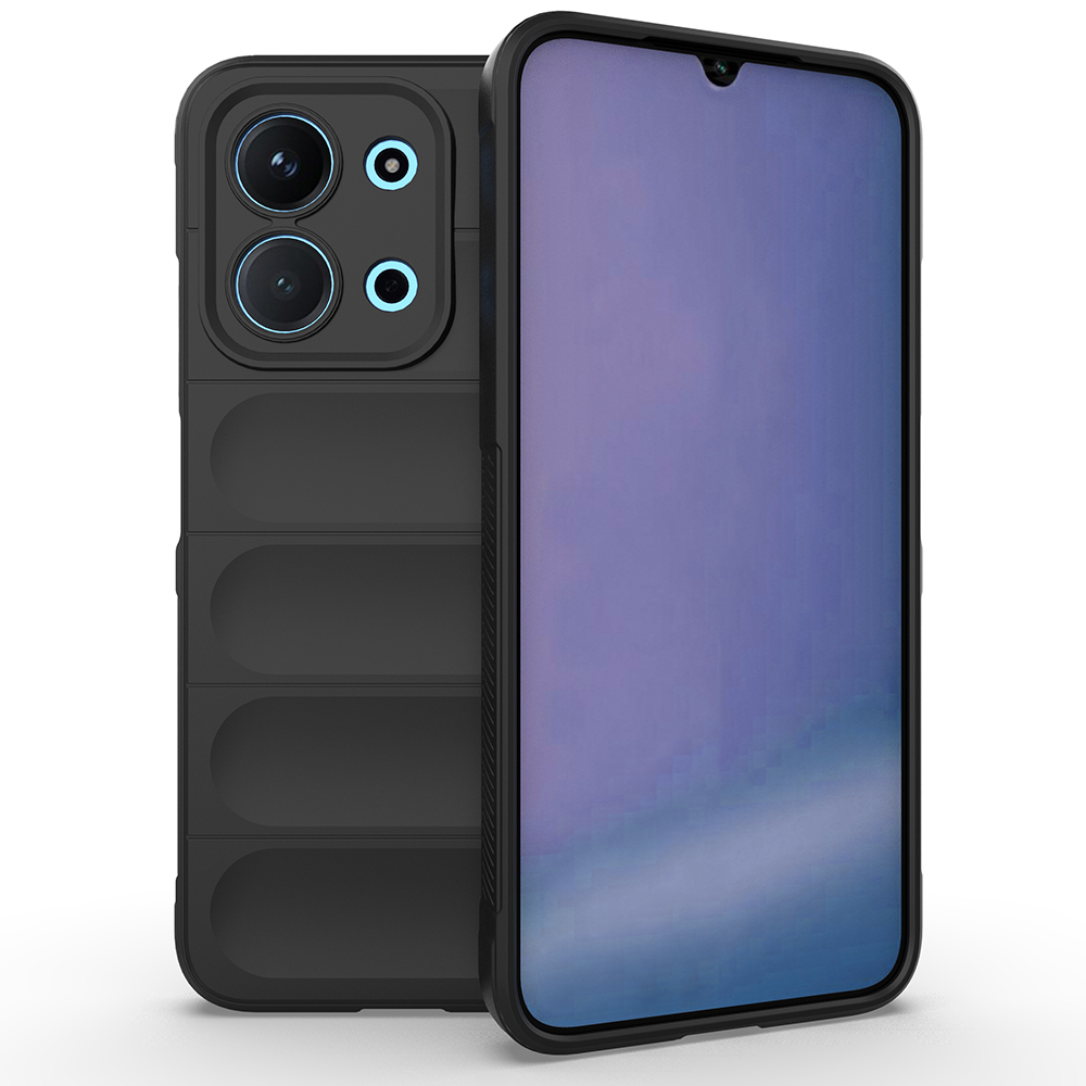[RNZ-TA127624] Xiaomi Redmi 15C 4G Uyumlu Kılıf Esnek TPU Oyuklu Arka Yüzey Tasarımlı Zore Etnik Silikon Kapak (Siyah)