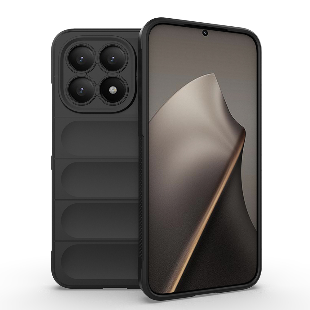 [RNZ-TA127616] Xiaomi 15T Uyumlu Kılıf Esnek TPU Oyuklu Arka Yüzey Tasarımlı Zore Etnik Silikon Kapak (Siyah)