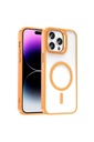 Apple iPhone 14 Pro Max Uyumlu Kılıf M-safe Şarj Özellikli Standlı Zore M-safe Klon Lensli Kapak