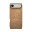 Apple iPhone 17 Air Uyumlu Kılıf M-safe Şarj Özellikli Aramid Fiber Pitaka Glints of Gold Ultra Slim Serisi Kapak