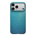 Apple iPhone 17 Pro Max Uyumlu Kılıf M-safe Şarj Özellikli Aramid Fiber Pitaka Glints of Gold Ultra Slim Serisi Kapak