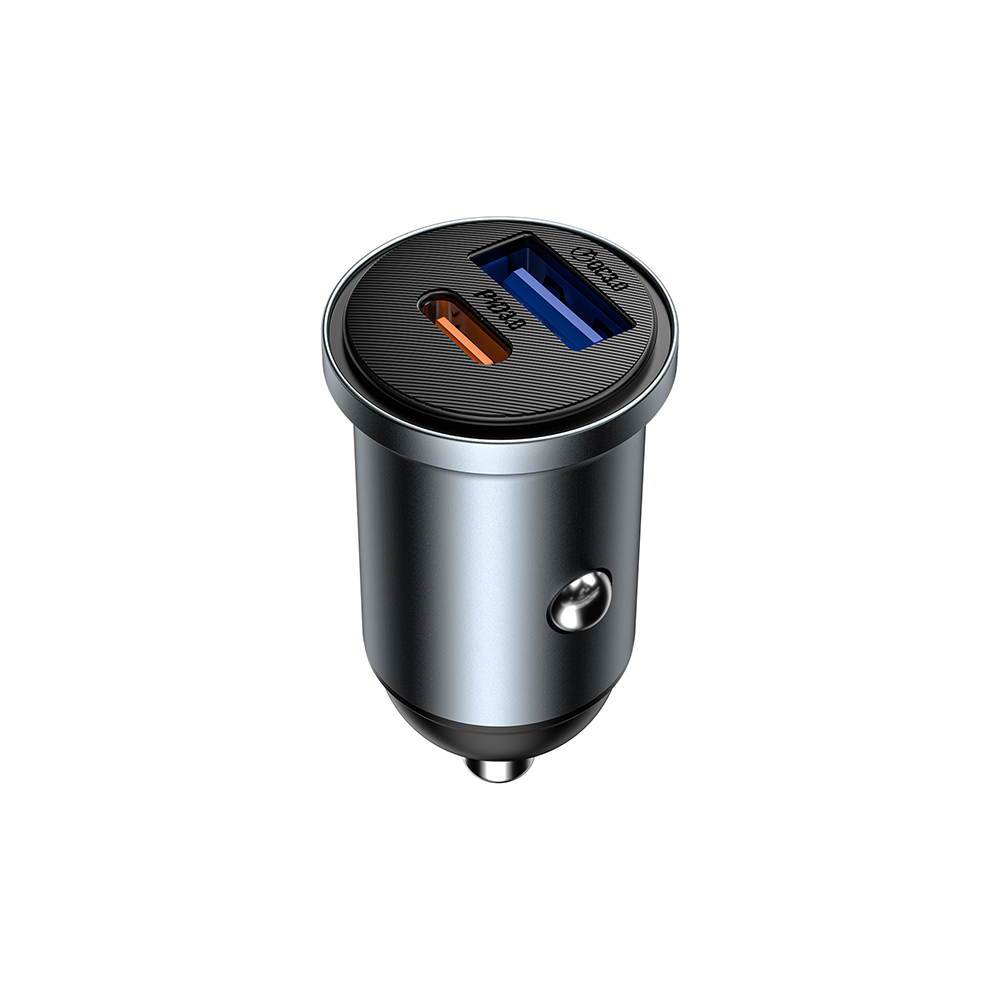 [RNZ-TA125312] Wiwu Wi-CC030 Nano Lite Serisi Type-C + USB-A Hızlı Şarj Özellikli Akım Korumalı Araç Şarj Aleti PD ve QC3.0 35W