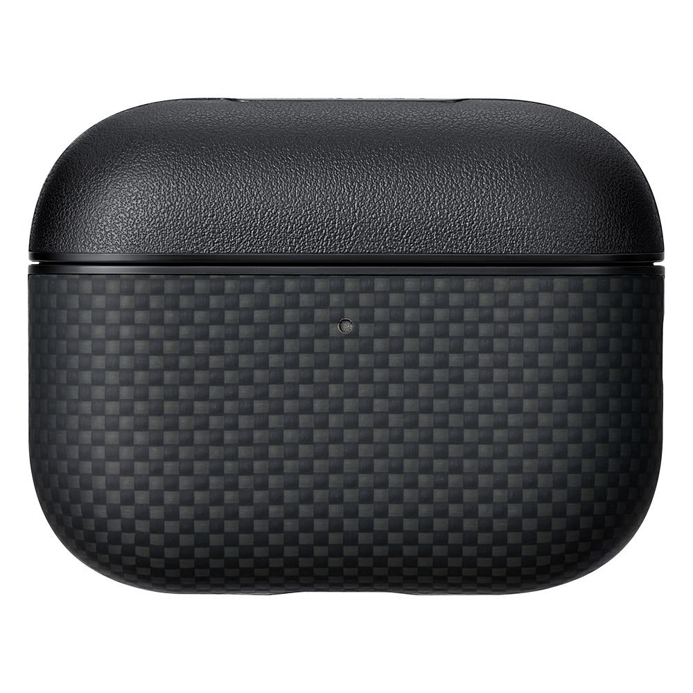 [RNZ-TA127758] Apple Airpods Pro 3 Uyumlu Kılıf 1500D Aramid Fiber Pitaka Ultra-Slim Classic Serisi Black-Grey Twill Kapak