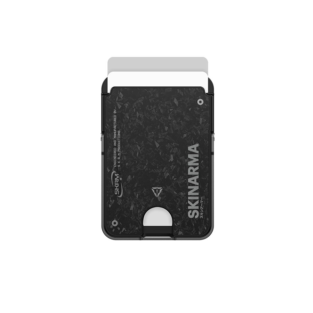 [RNZ-TA127738] Skinarma Metal Tasarımlı 2 Hazneli Vektor Serisi Magnetik Standlı Kartlık (Siyah)