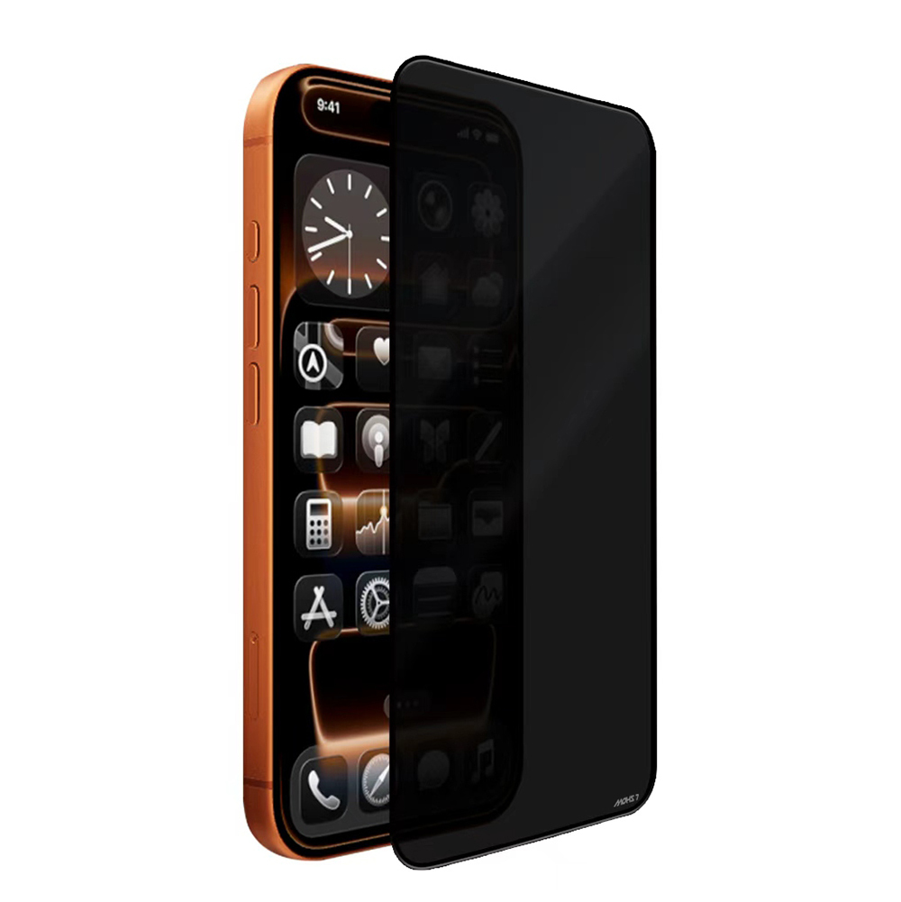 Apple iPhone 14 Pro Uyumlu Mohseven Safir Coating Privacy Hayalet Temperli Cam Ekran Koruyucu