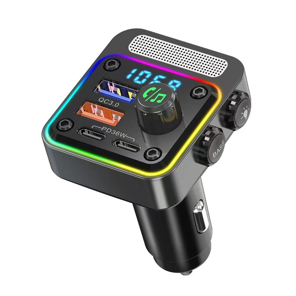 [RNZ-TA124567] Lapas FMT-01 36W Hızlı Şarj Destekli Dijital Göstergeli Bluetooth FM Transmitter