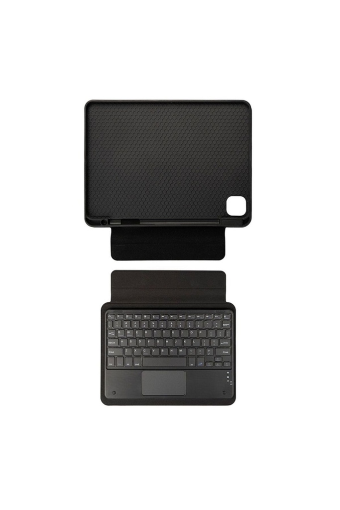 Apple iPad Air 11 2024 Uyumlu Zore Border Keyboard Bluetooh Bağlantılı Standlı Klavyeli Tablet Kılıfı