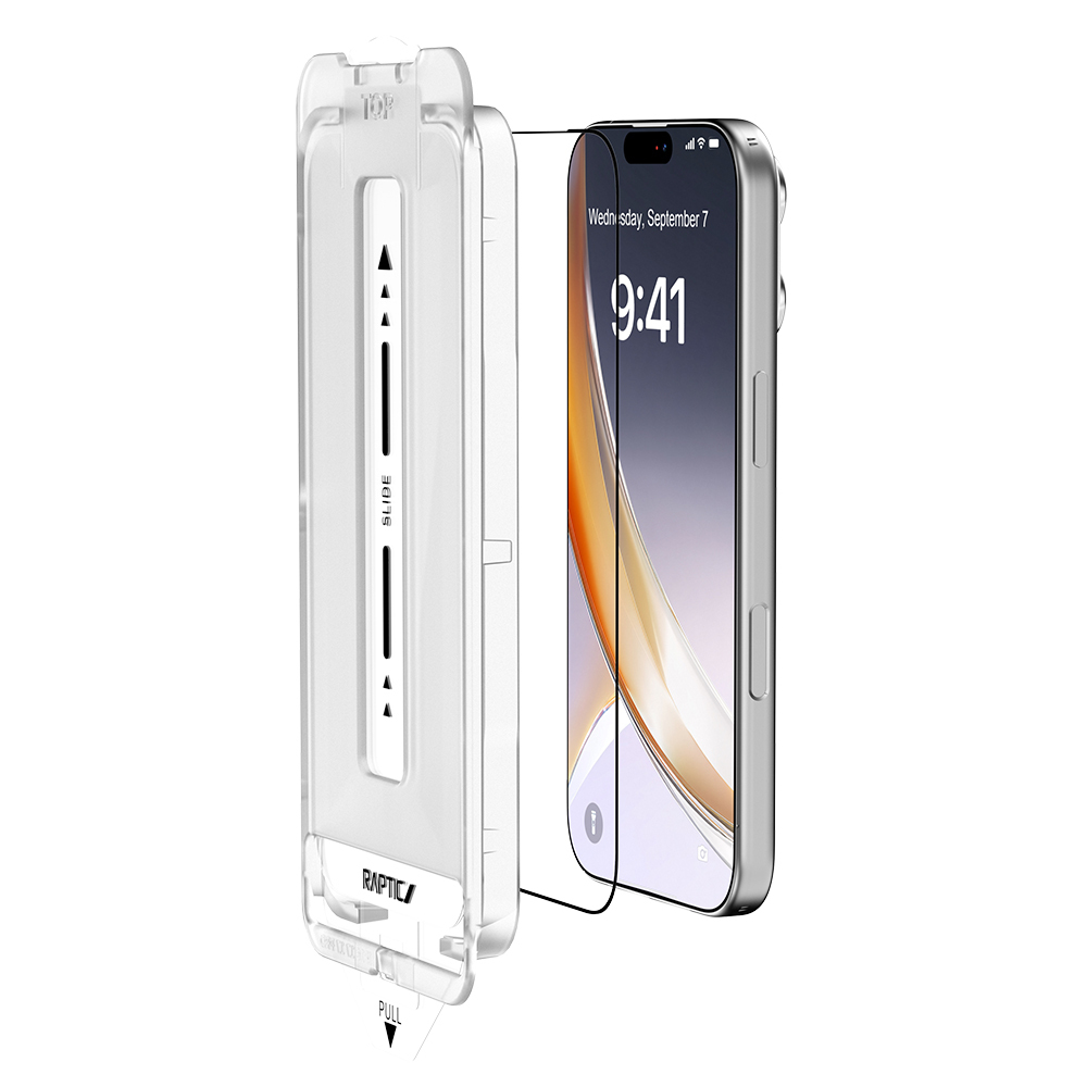 Apple iPhone 17 Air Uyumlu Raptic Air Glass 2.5D Ekran Koruyucu 2 Adet + Kolay Uygulama Aparatlı