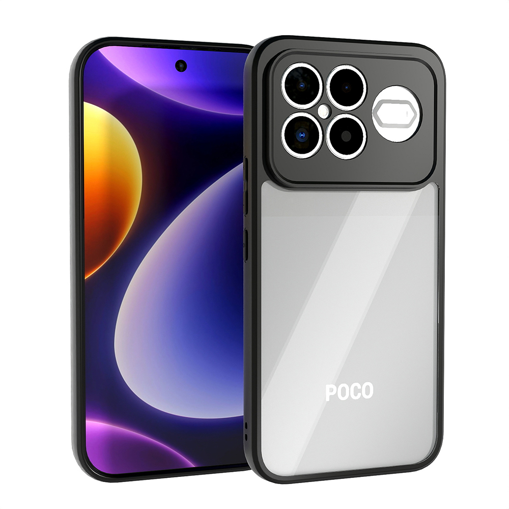 Xiaomi Poco F8 Ultra Uyumlu Kılıf Kamera Korumalı Şeffaf Arka Yüzey Zore New Roll Kapak
