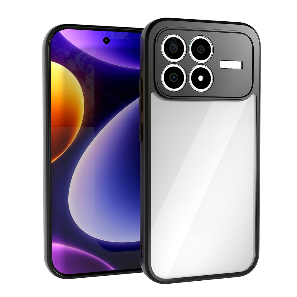[RNZ-TA128195] Xiaomi Poco F8 Pro Kılıf Kamera Korumalı Şeffaf Arka Yüzey Zore New Roll Kapak