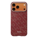 Apple iPhone 17 Pro Uyumlu Kılıf M-safe Şarj Özellikli Aramid Fiber Pitaka Tactile Woven Monogram Serisi Kapak