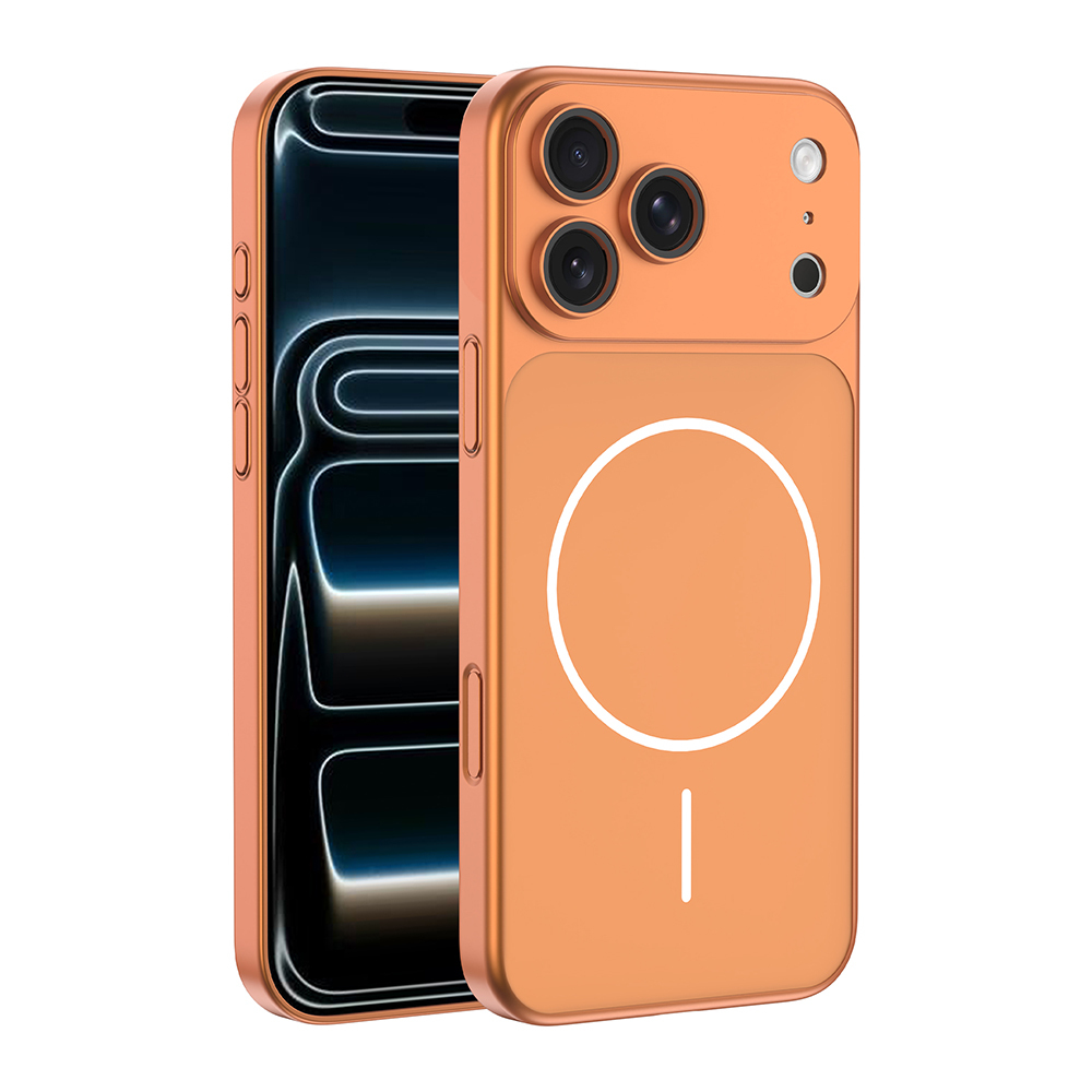 Apple iPhone 16 Pro Uyumlu Kılıf Zore M-Safe Şarj Özellikli Kamera Korumalı Spark Kapak