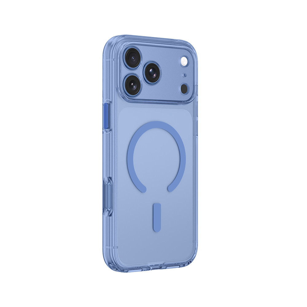 [RNZ-TA129431] Apple iPhone 17 Pro Max Uyumlu Kılıf M-safe Şarj Özellikli Kamera Korumalı Amazingthing Minimal Lens Serisi Kapak (Mavi)