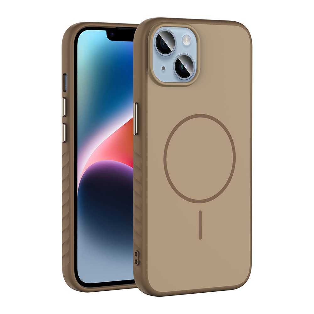 Apple iPhone 13 Uyumlu Kılıf M-safe Şarj Özellikli Zore Tea Kapak