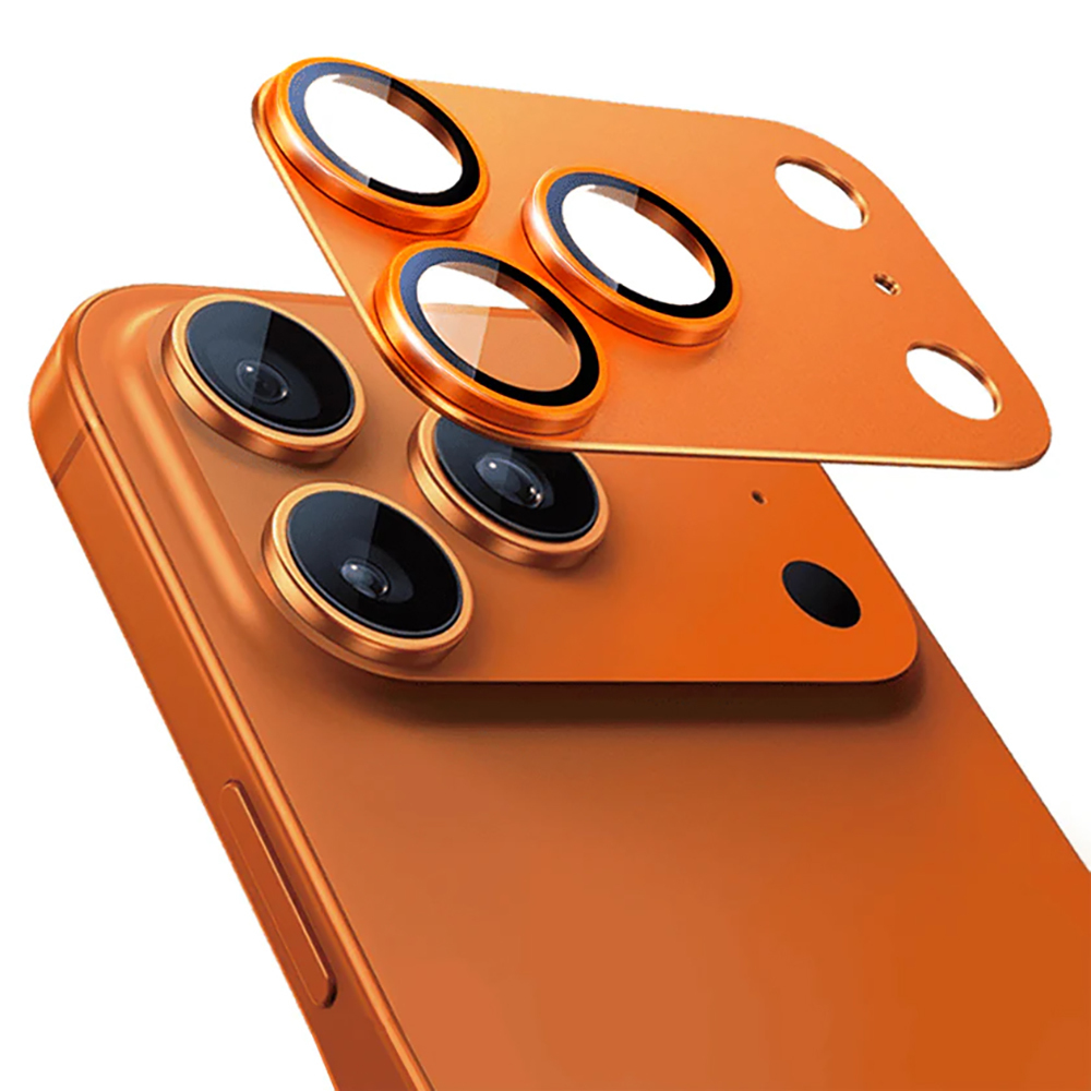 Apple iPhone 17 Pro Uyumlu Mohseven Alüminyum Kaplamalı Safir Anti Reflective Kamera Lens Koruyucu