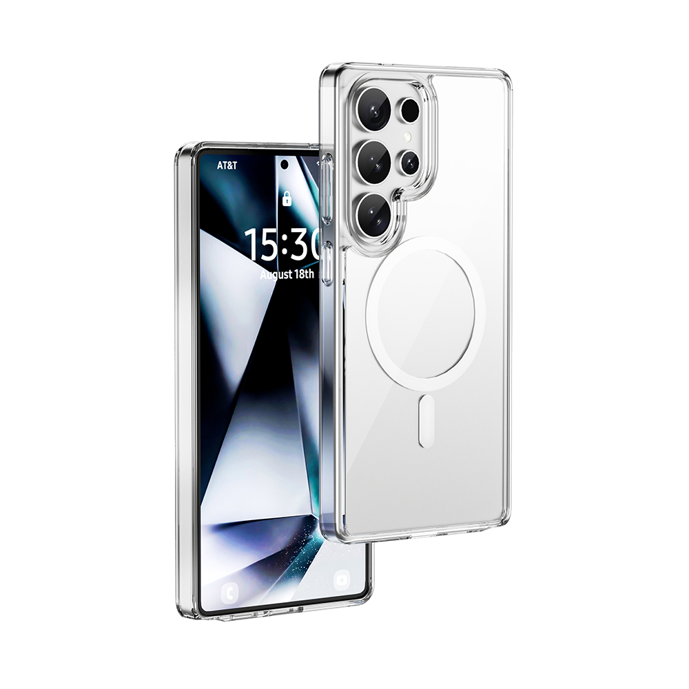 [RNZ-TA129569] Samsung Galaxy S26 Ultra Uyumlu Kılıf Wiwu MCC-101 iShield Pro Serisi M-safe Şarj Özellikli Crystal Sert PC Kapak