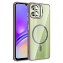 Samsung Galaxy A07 Uyumlu Kılıf Standlı ve Kamera Lens Hediyeli Zore Etro Kapak