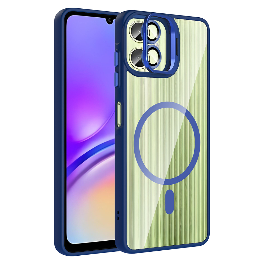 Samsung Galaxy A07 Uyumlu Kılıf Standlı ve Kamera Lens Hediyeli Zore Etro Kapak