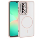 Samsung Galaxy A17 Uyumlu Kılıf Standlı ve Kamera Lens Hediyeli Zore Etro Kapak