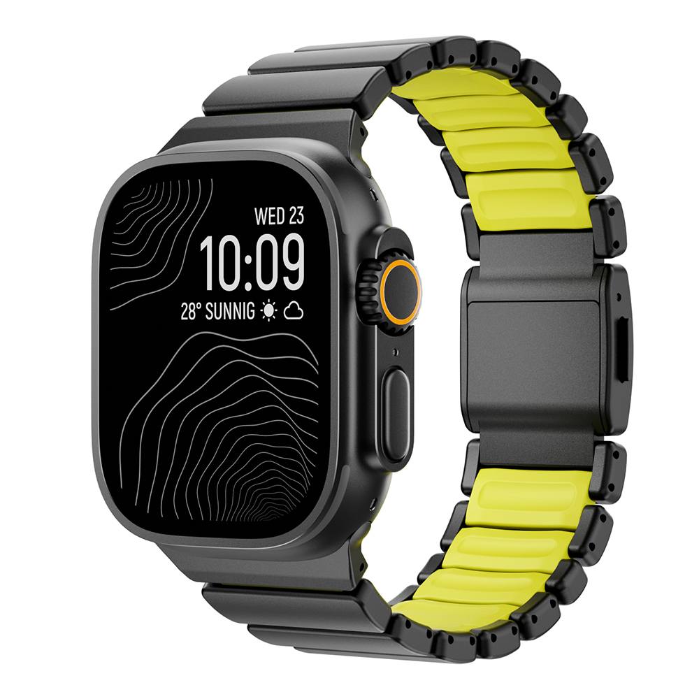 Apple Watch 7 45mm Uyumlu Zore KRD-152 Titanyum Silikon Kordon