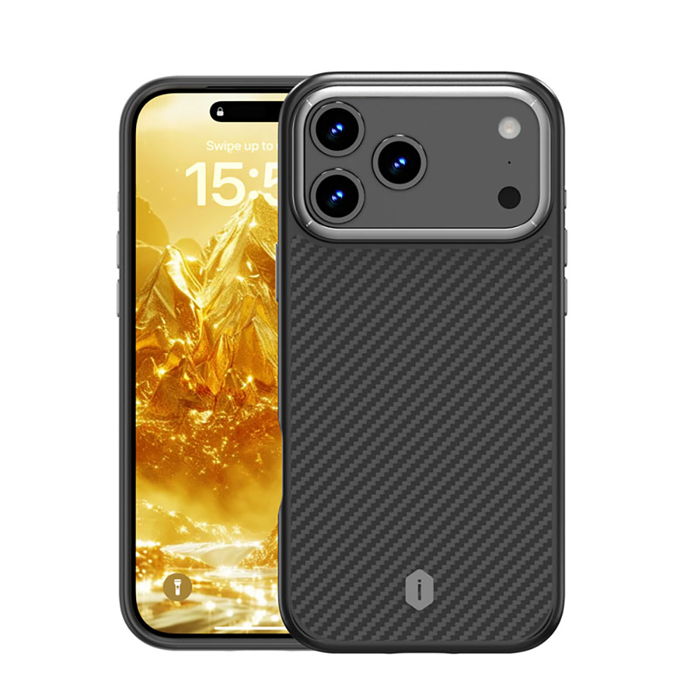 Apple iPhone 17 Pro Uyumlu Kılıf M-safe Şarj Özellikli Aramid Fiber Wiwu Defense Ultra Serisi DCC-205 Kapak
